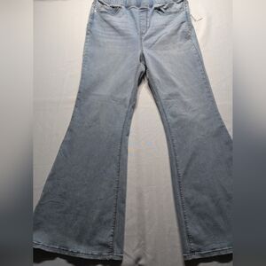 Tricot Blue Flare Wide Leg Jeans with Classic Wash Size 2XL